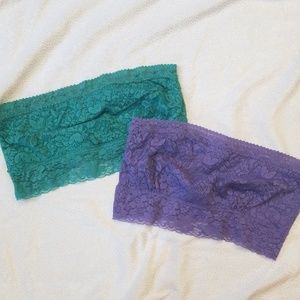 Two Miss Me lace bandeaus